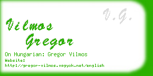 vilmos gregor business card